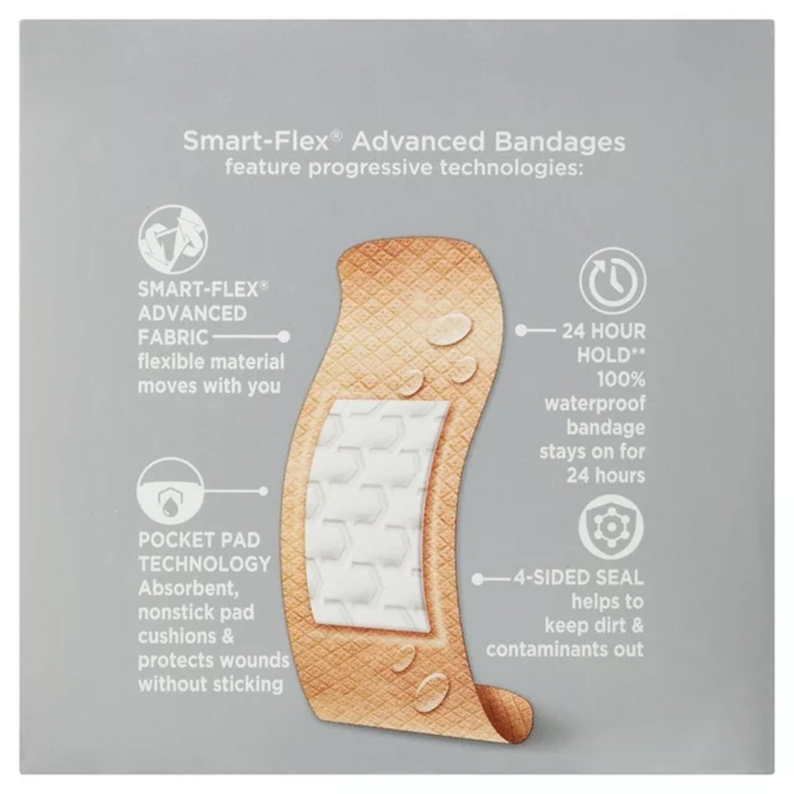 Equate Smart-Flex Advanced Bandages, 60 Count - immagine 3